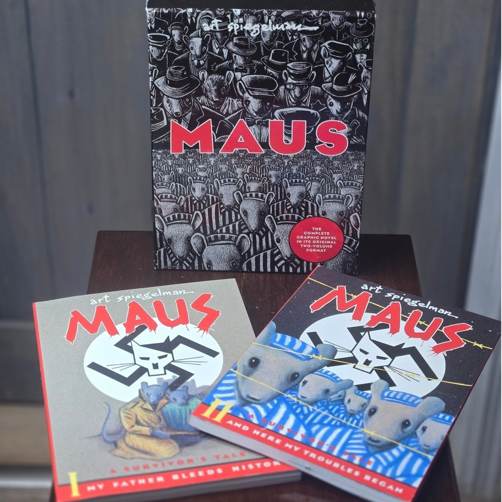 Art Spiegelman MAUS Complete Box Set Graphic Novel I & II Holocaust WWII